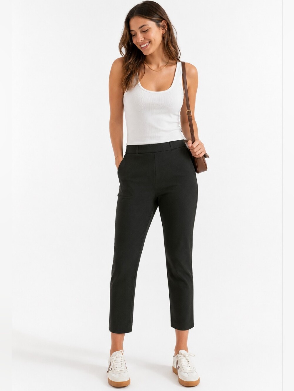 Theory Olive Green Pants style Bimsa o double stretch cropped ankle